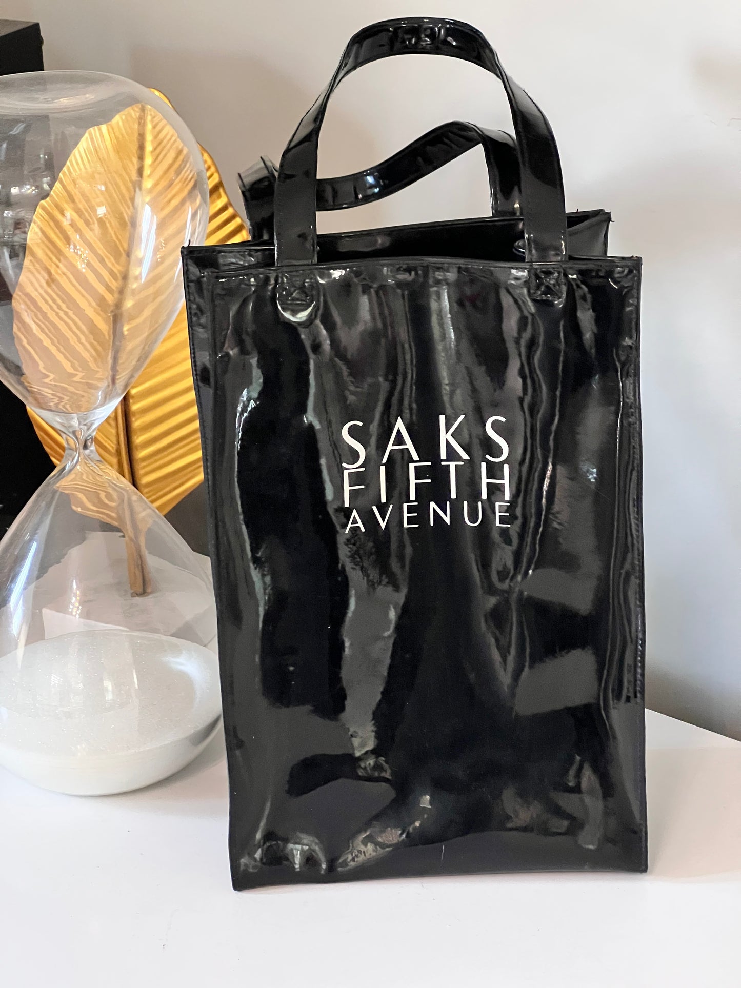 Saks Fifth Avenue Patent Leather Shopping Bag