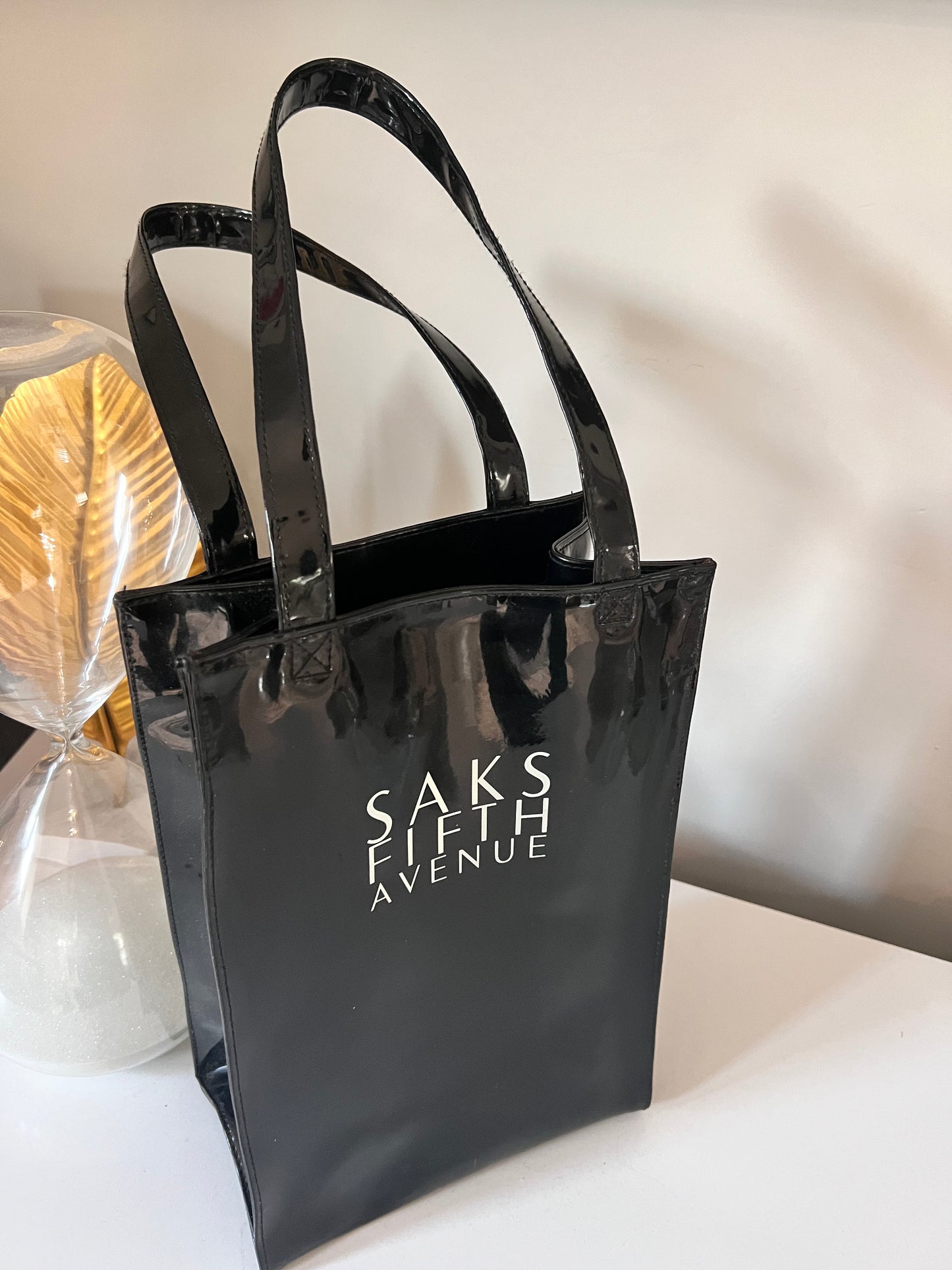 Saks Fifth Avenue Patent Leather Shopping Bag