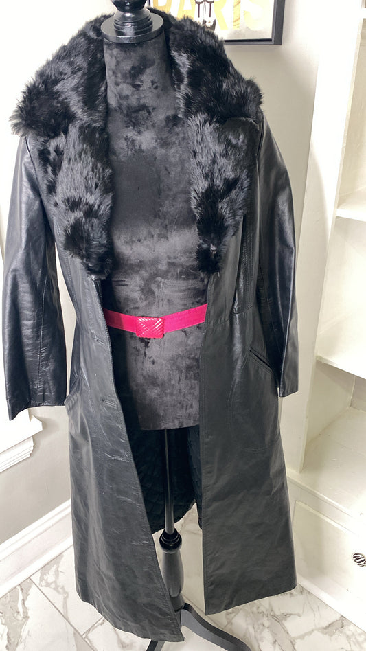 Small vintage leather coat