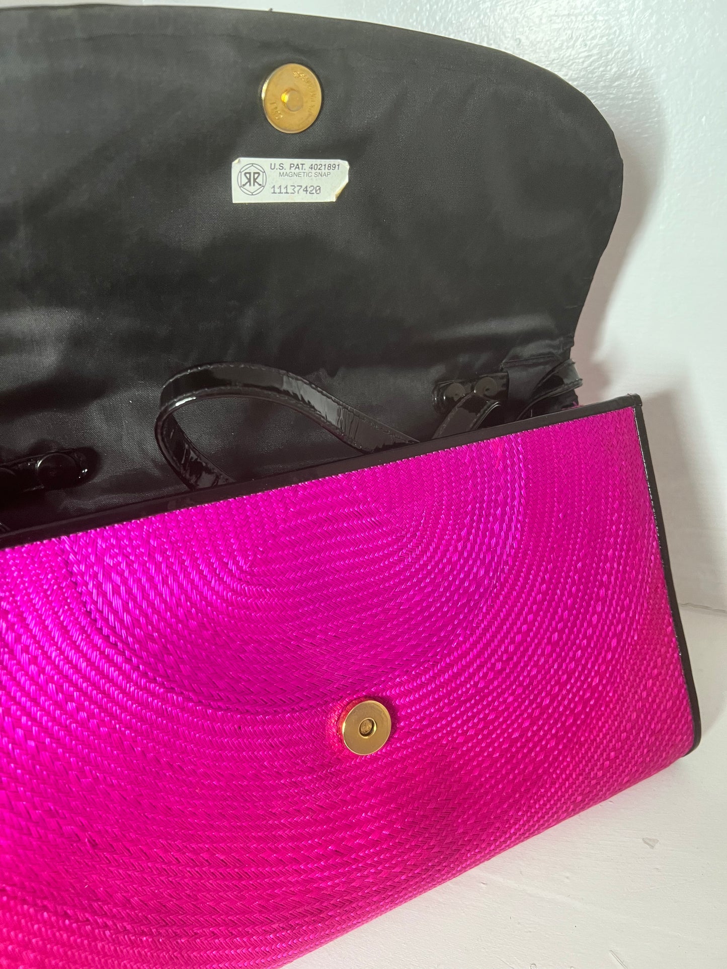 Hot pink clutch