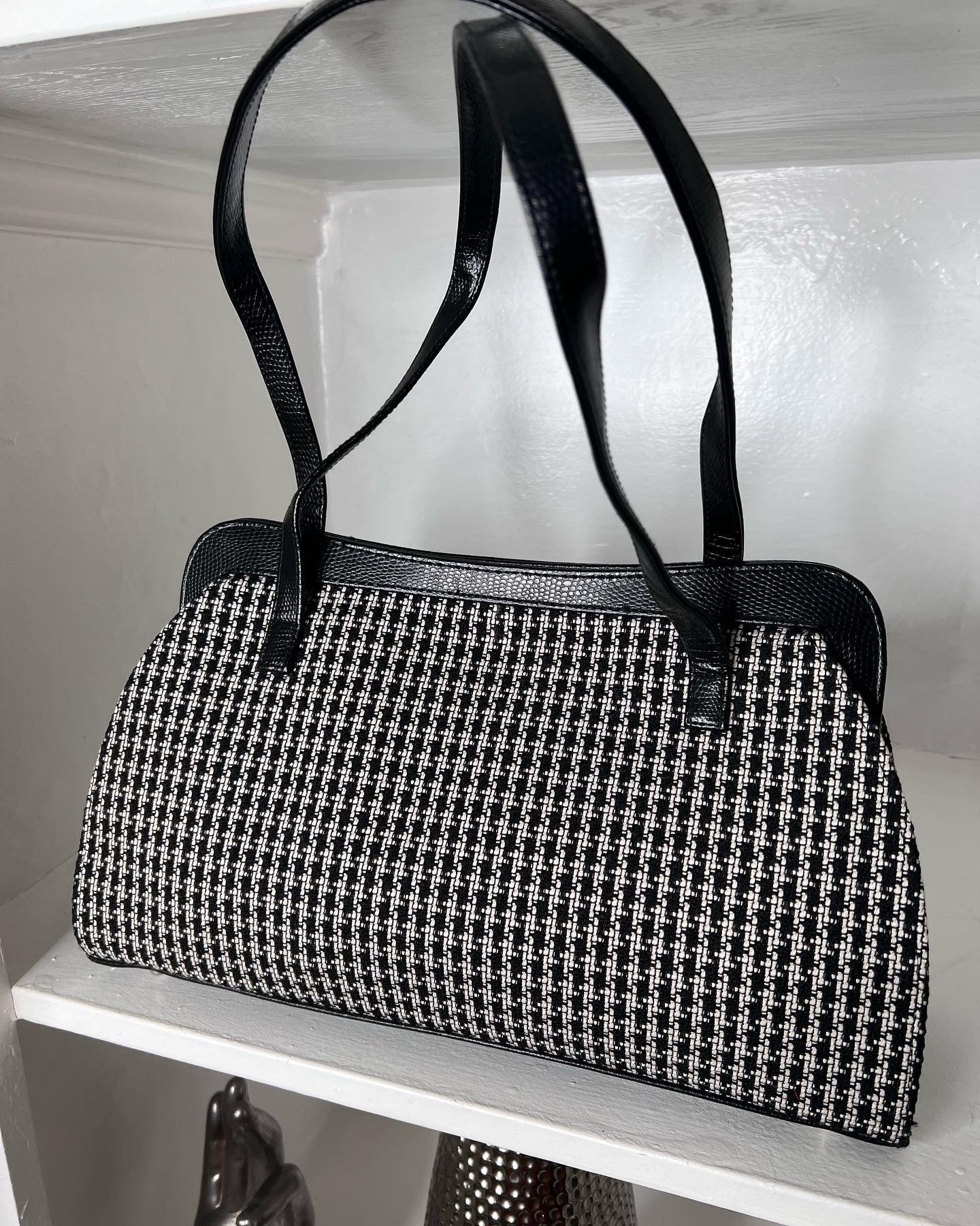 Black & white handbag